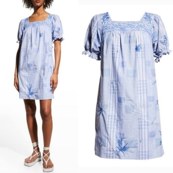 New Johnny Was Marbella Square Neck Park Dress Medium / 8-10 US - Picture 7 of 15